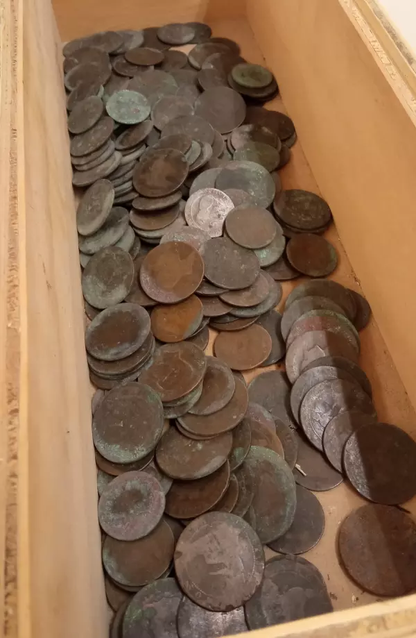 Monedas cobre 1870 perra gorda y chica