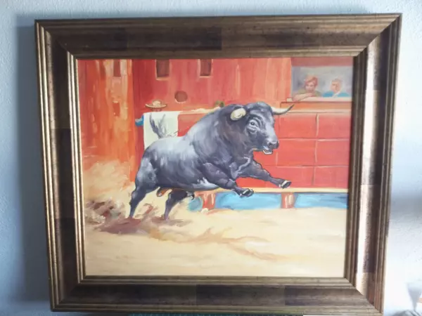 Cuadro toro al óleo