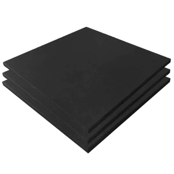 Pack de 20 losetas de caucho (100x100cm) alta densidad premium negro 10/15/20 MM