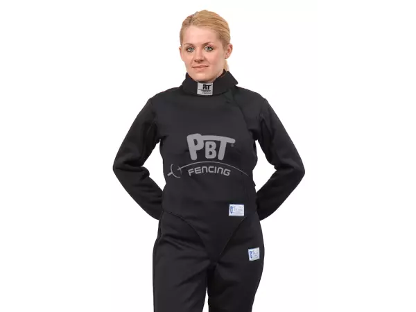 Chaqueta de esgrima 350N CE Mujer color negro PBT