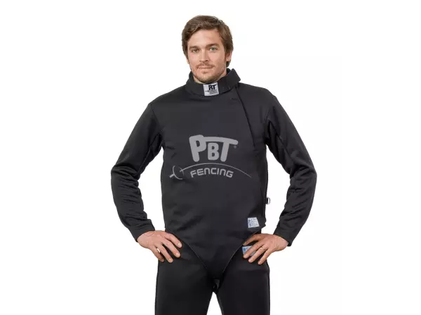 Chaqueta de esgrima Negra 350N CE Hombre PBT esgrima