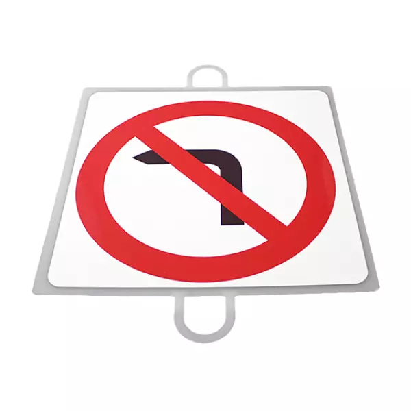 PANEL DE SEÑALIZACION TRAFICO DE PROHIBICION Nº 5 (GIRA IZQA)