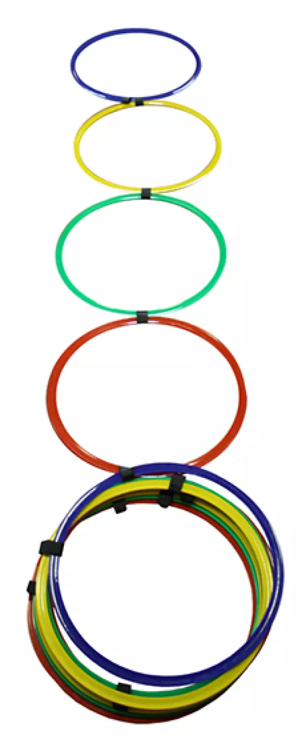 ESCALERA AGILIDAD AROS MULTICOLOR 45 CM 12 UNIDADES UNIDOS