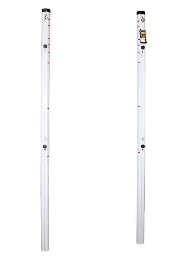 JUEGO POSTES MULTIALTURAS ALUMINIO TUBO DE 90 MM FIJOS