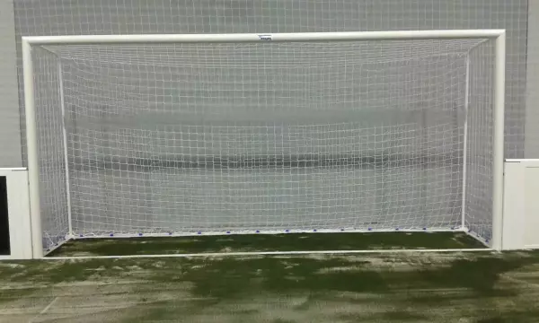 JUEGO PORTERIAS FUTBOL INDOOR ALUMINIO TRASLADABLES TUBO 90 MM