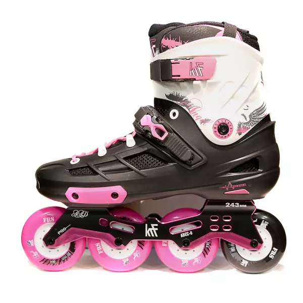 PATÍN FREESKATE ANGEL 4×80 ROSA/BLANCO COMPETICION