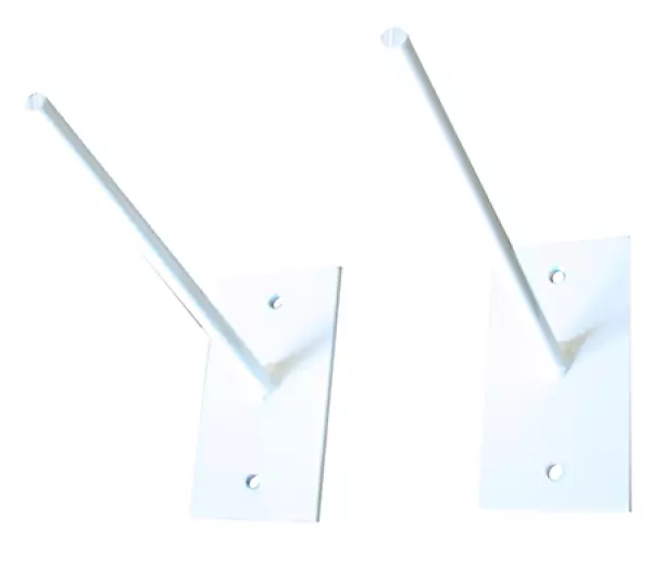 SOPORTE PARED COLCHONETA CON AGUJEROS 2 PIEZAS
