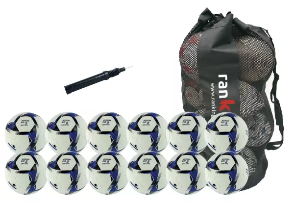 Balón Fútbol Spectrum Talla 5, Lote Ahorro, 12 balones, Bolso e Hinchador