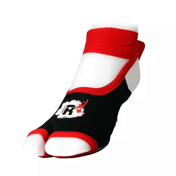 Calcetín UPPIES SPORT. Color NEGRO/ROJO. Talla ADULTOS: L (42-45) YOGA
