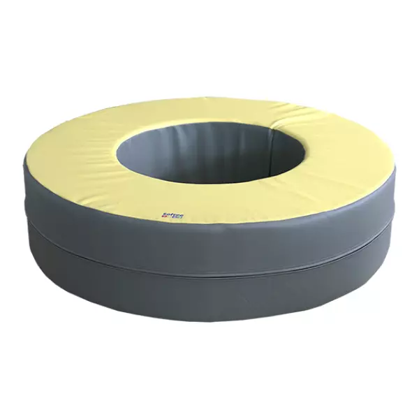 FIGURA DONUT 120X60X30 CM - AMARILLO/GRIS, 120X60X30 CM