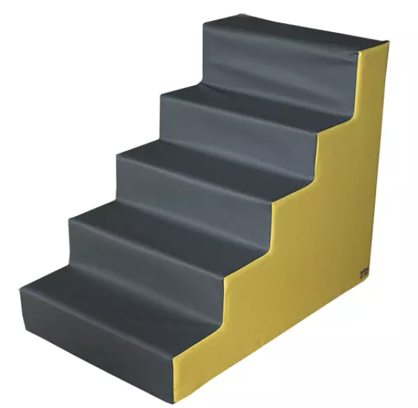 FIGURA ESCALERA GRANDE 100X80X60 CM - AMARILLO/GRIS, 100X80X60 CM
