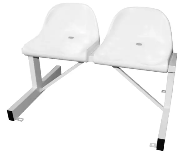 BANCO METALICO CON ASIENTOS PVC-2 PLAZAS-