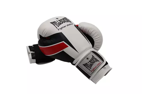 PAR DE GUANTES BOXEO FULLBOXING TERREMOTO - BLANCO/ROJO/NEGRO, 12OZ#