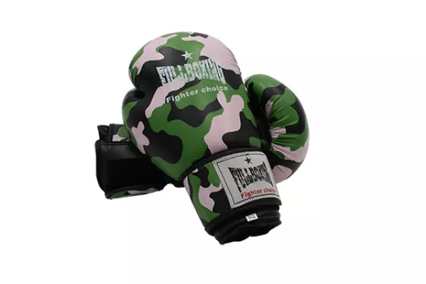 PAR DE GUANTES BOXEO FULLBOXING CAMUFLAJE - 12OZ, ESTAMPADO MILITAR