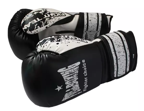 GUANTE DE BOXEO HURACAN - 12OZ, NEGRO/BLANCO
