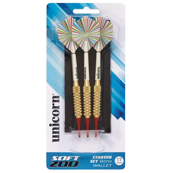 Set 3 dardos p.blanda "SOFT 200" con funda. 19gr