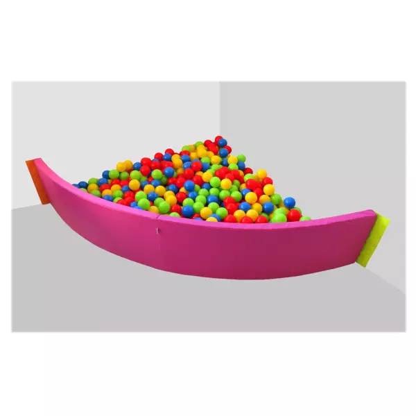 Piscina esquinera con suelo acolchado 150x150x40