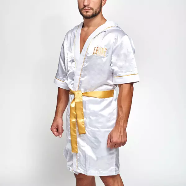 AB260 Bata de boxeo blanca/NEGRA Leone 1947