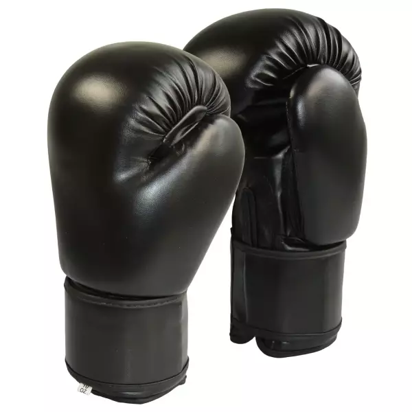 GUANTES BOXEO NEGROS PU 8/10/12/14/16 ONZAS