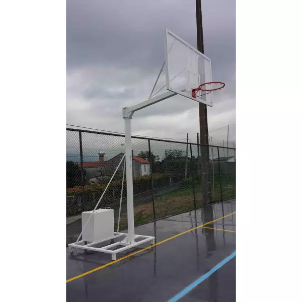 JUEGO CANASTAS MINIBASKET DELUXE MONOTUBO TUBO 100 TRASLADABLE 2 RUEDAS CON CARRO  -SIN TABLERO,ARO
