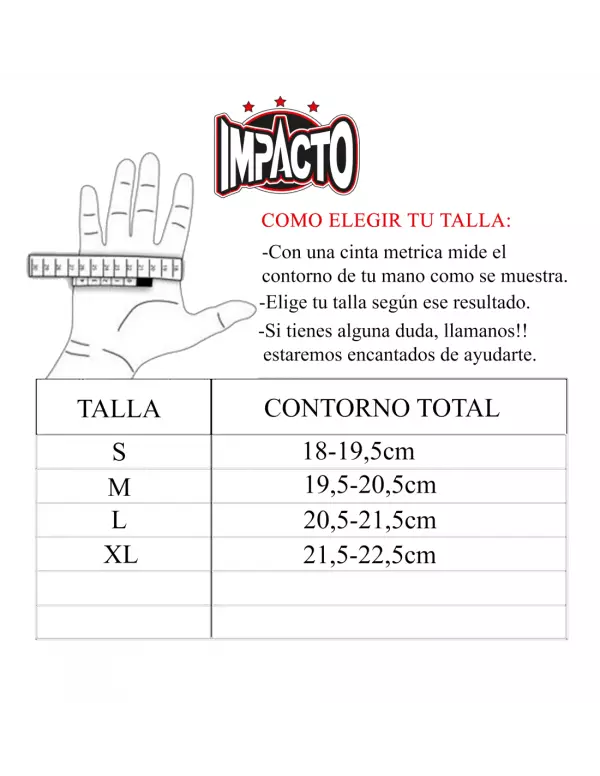 TALLA GUANTES MMA