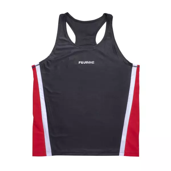 Camiseta Savate. Negro-Rojo. M