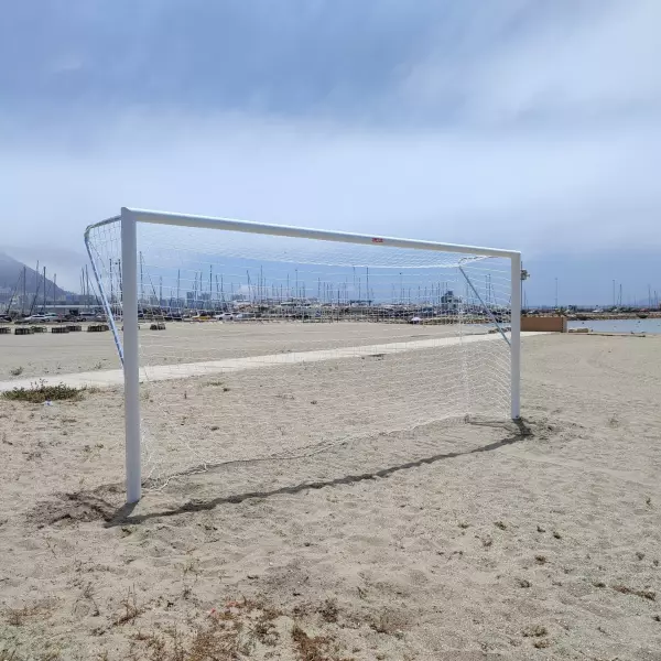 JUEGO PORTERÍAS FÚTBOL-PLAYA ALUMINIO 90 MM PORTES GRATIS