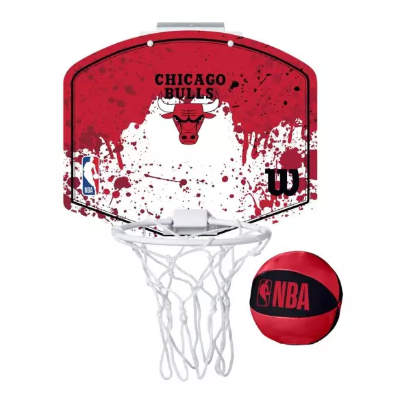 SET MINICANASTA WILSON NBA TEAM MINI HOOP BULLS baloncesto