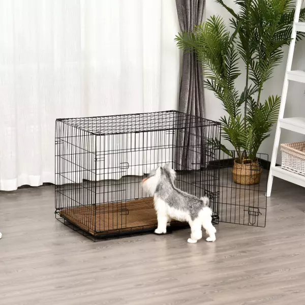 Transportin Negro ABS y Acero 60x46x51cm + 1 Cojin jaula perros