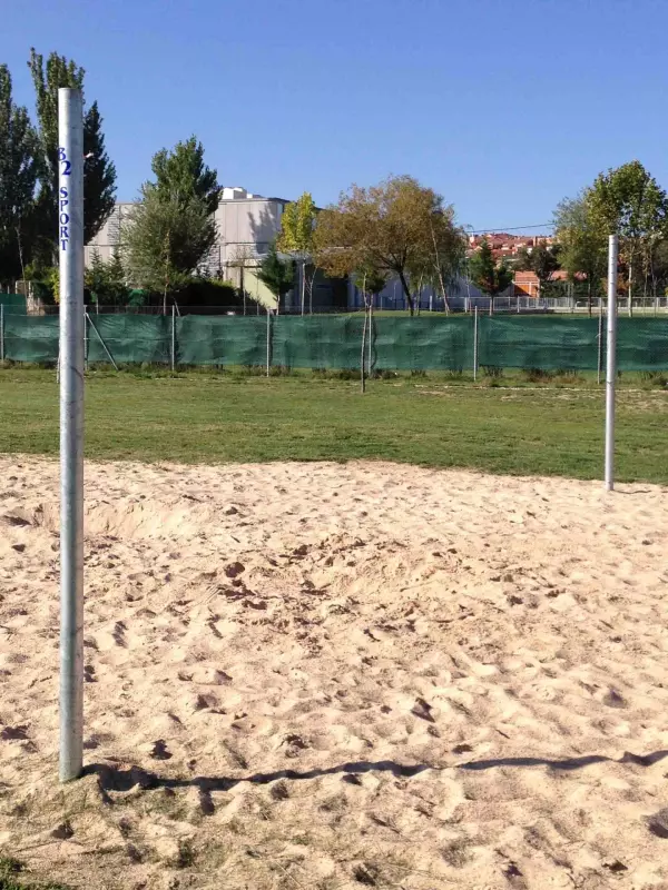 Juego de postes voleibol playa galvanizados