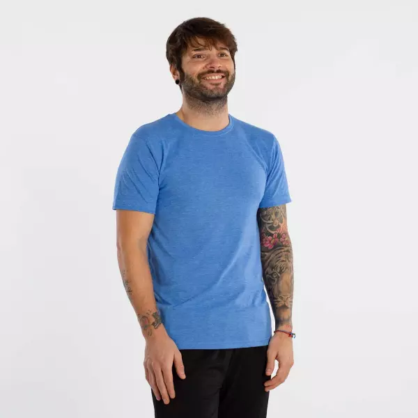 CAMISETA SOFTEE SPORTWEAR HOMBRE - AZUL CLARO, M