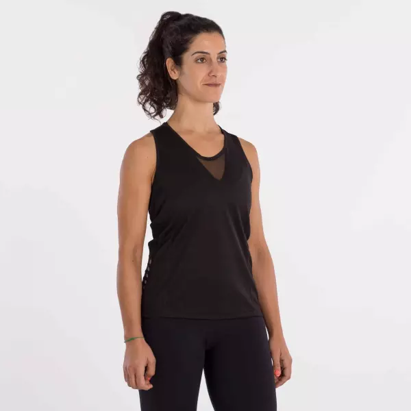CAMISETA SOFTEE TIRANTES IMPULSE MUJER - XS, NEGRO