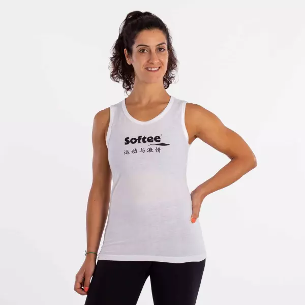 CAMISETA SOFTEE TIRANTES MOMENTUM MUJER - BLANCO, L
