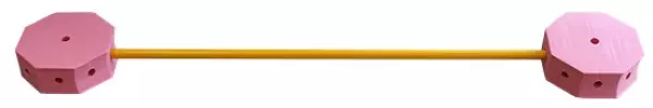 HALTERA PLASTAZOTE MANGO PVC - 70CM, AMARILLO/ROJO
