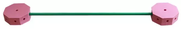HALTERA PLASTAZOTE MANGO PVC - VERDE/ROJO, 70CM
