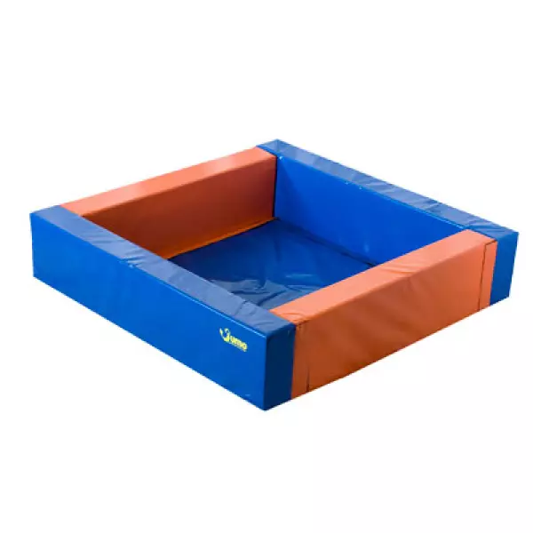 Piscina bloques espuma con tapa 200x150x40x15 cm bolas