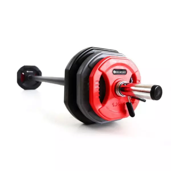 Kit de barra de musculación y discos de pesas Set body pump