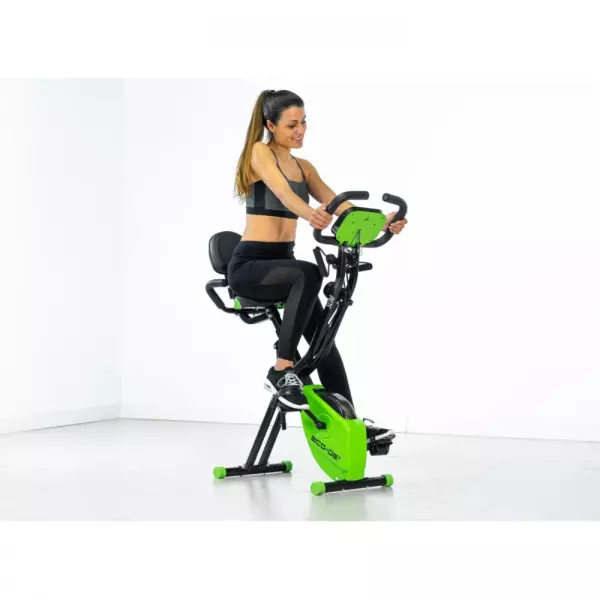 Bicicleta magnética plegable, reclinable y con tensores elásticos para musculación slim bike ECO-809