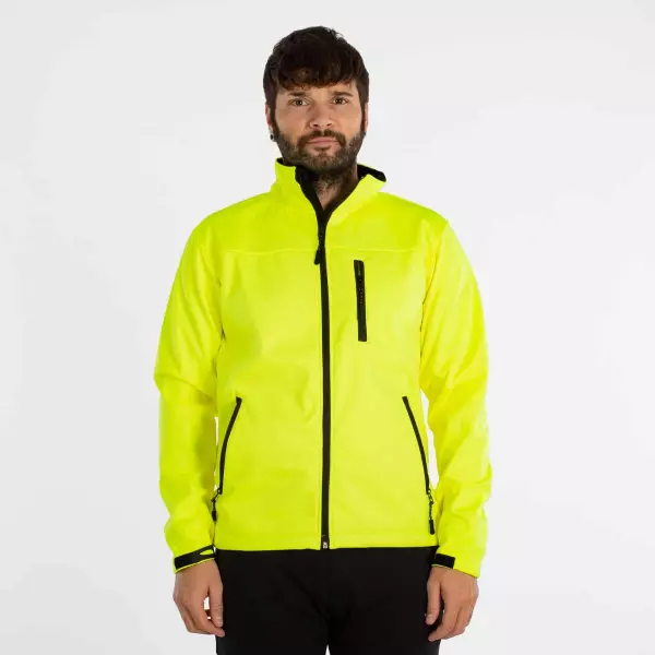 SOFTSHELL JACKET SOFTEE REGIS HOMBRE - AMARILLO FLUOR, S