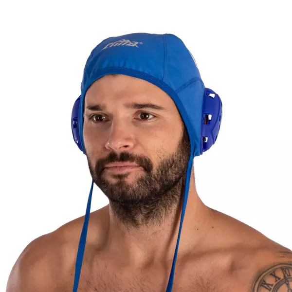 SET 13 UDS GORROS BASIC WATERPOLO JUNIOR azul/blanco