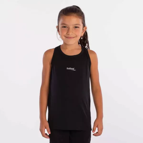 CAMISETA SOFTEE TIRANTES MOTIVATION NIÑA - 14 AÑOS, NEGRO