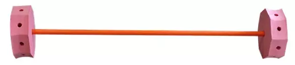 HALTERA PLASTAZOTE MANGO PVC - 100CM, NARANJA/ROJO