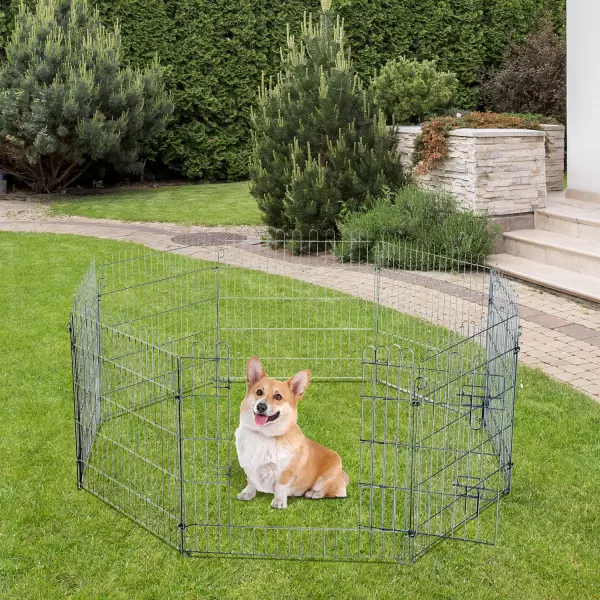 Parque para Cachorros 8 Vallas para Cachorros Animales Rejilla Medidas 63 x 60 CM CADA UNA