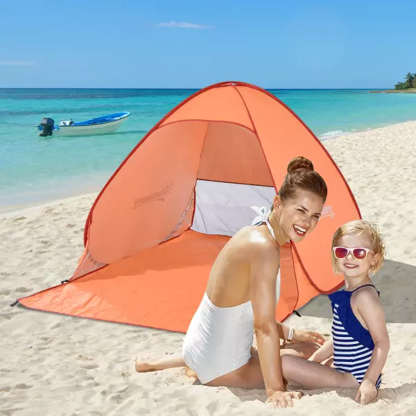 Tienda de Campaña Pop-Up Instantánea y Portátil con Ventanas tipo Refugio para Playa Picnic y Camping con Protección Solar UV