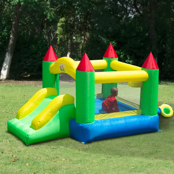 Castillo Hinchable para Niños - Tela de Nylon 420D -Color Verde - 300x180x160cm