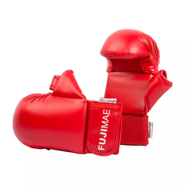 Guantillas Karate Advantage con Pulgar. Rojo. XS