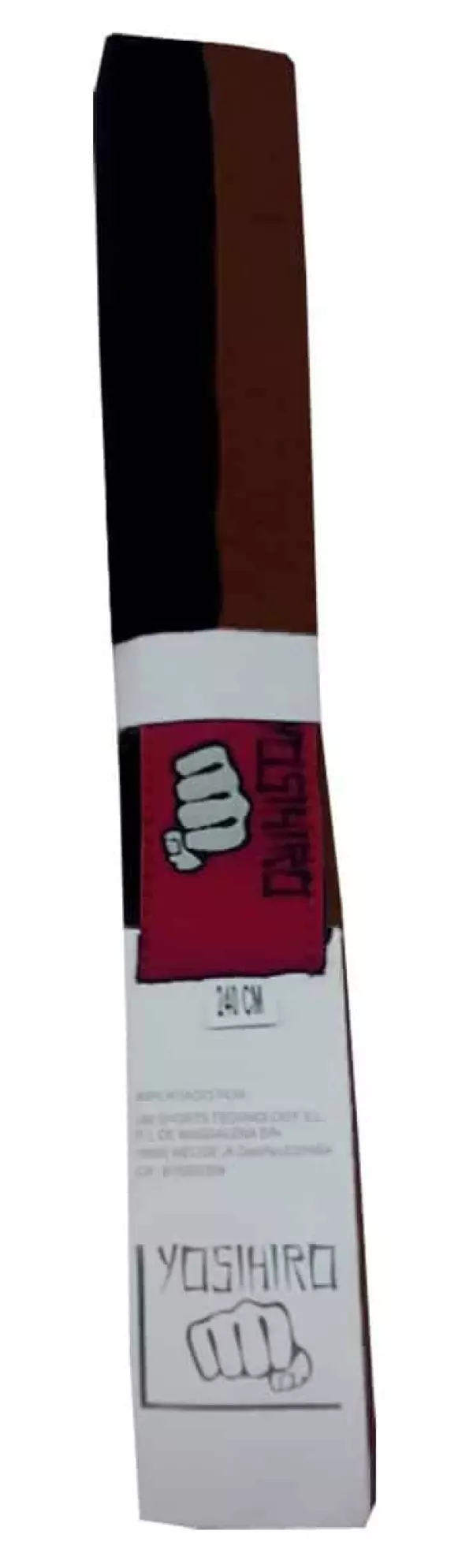 CINTURON KARATE/JUDO YOSIHIRO 100% ALGODON - MARRON, ADULTO