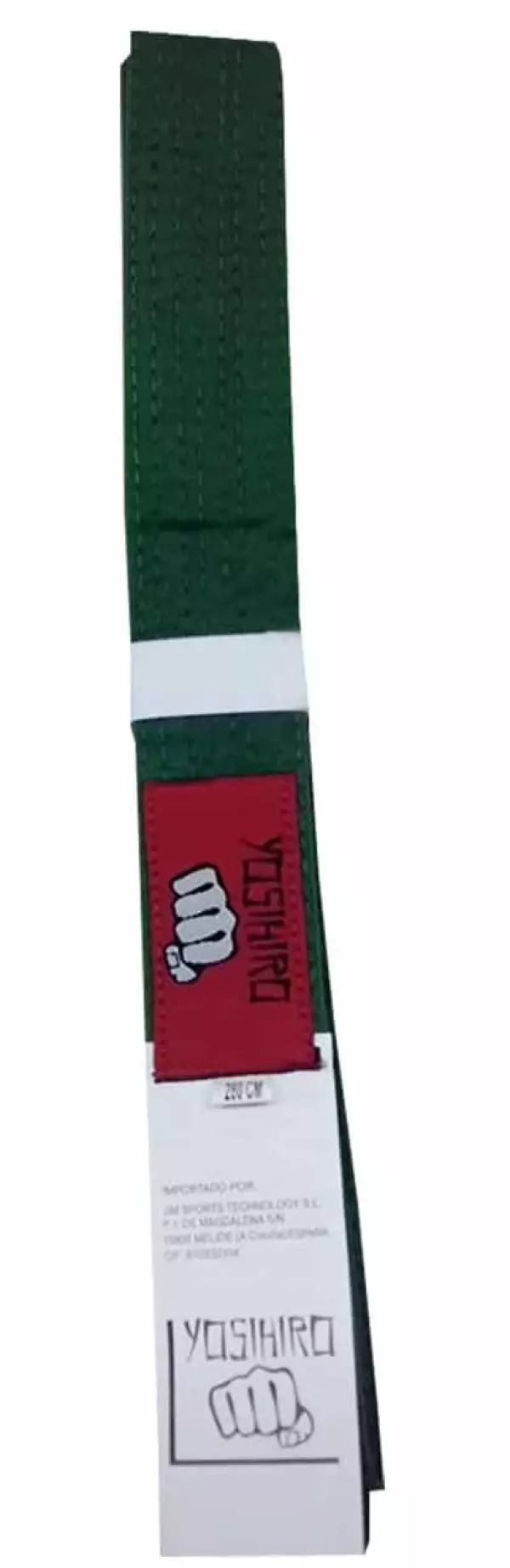 CINTURON KARATE/JUDO YOSIHIRO 100% ALGODON - VERDE, ADULTO