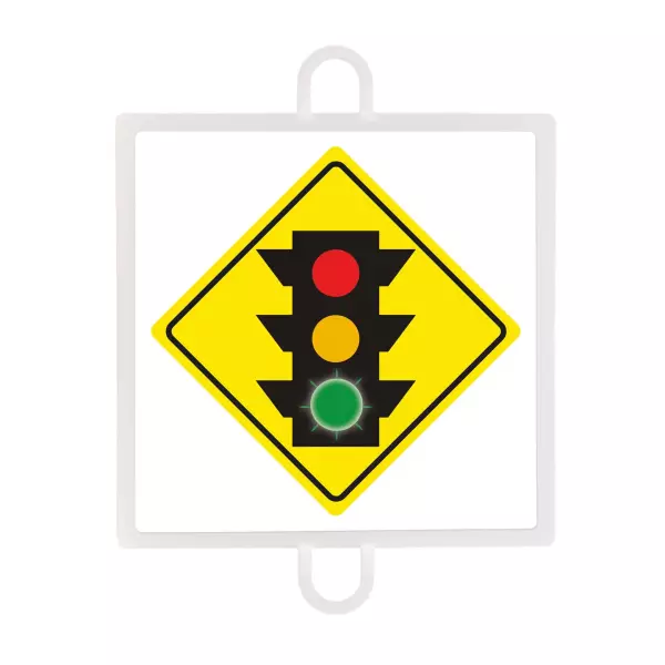 Panel de señalización tráfico de advertencia nº 3 (semáforo verde)