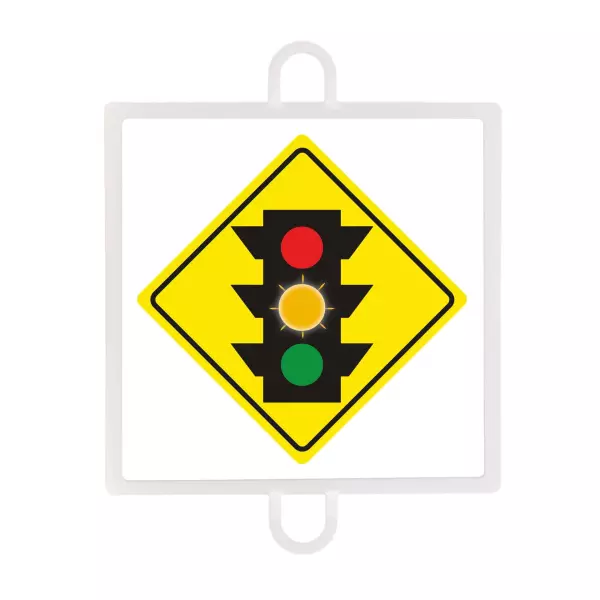Panel de señalización tráfico de advertencia nº 2 (semáforo ambar)